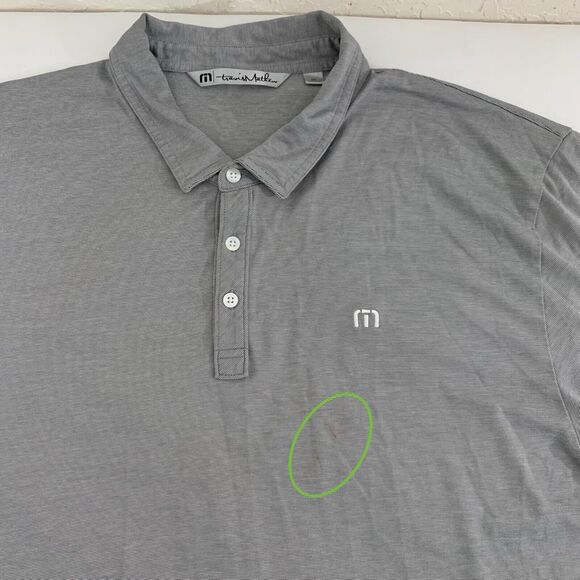 Travis Matthew Polo Shirt Men 3XL XXXL Gray Pima Cotton Stretch Golf Performance - Picture 3 of 9